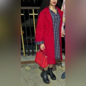 Women's Red Coat(not sure about the material) perfect condition